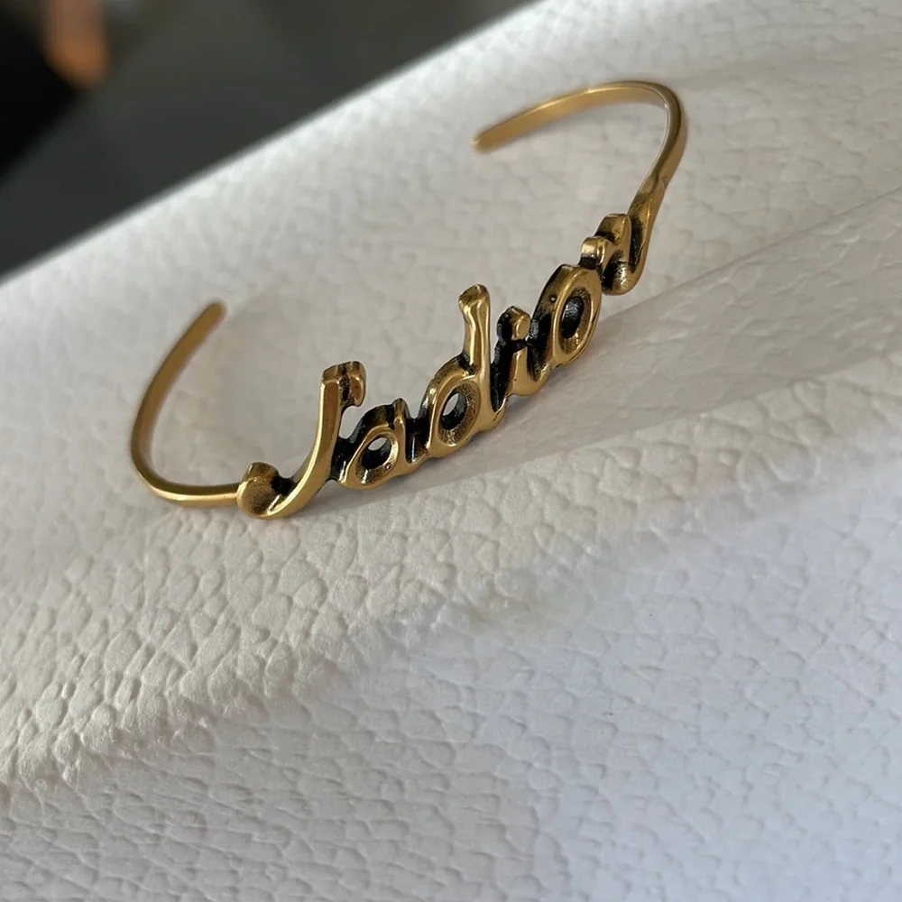 Dior Christian Dior j’adior cuff bracelet brushed gold with box - Picture 7 of 8